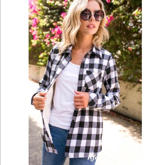 New! Clearance 🔥 Fleece Lined Buffalo Paid Flannel Shirt Back High Quality - Picture 8 of 9